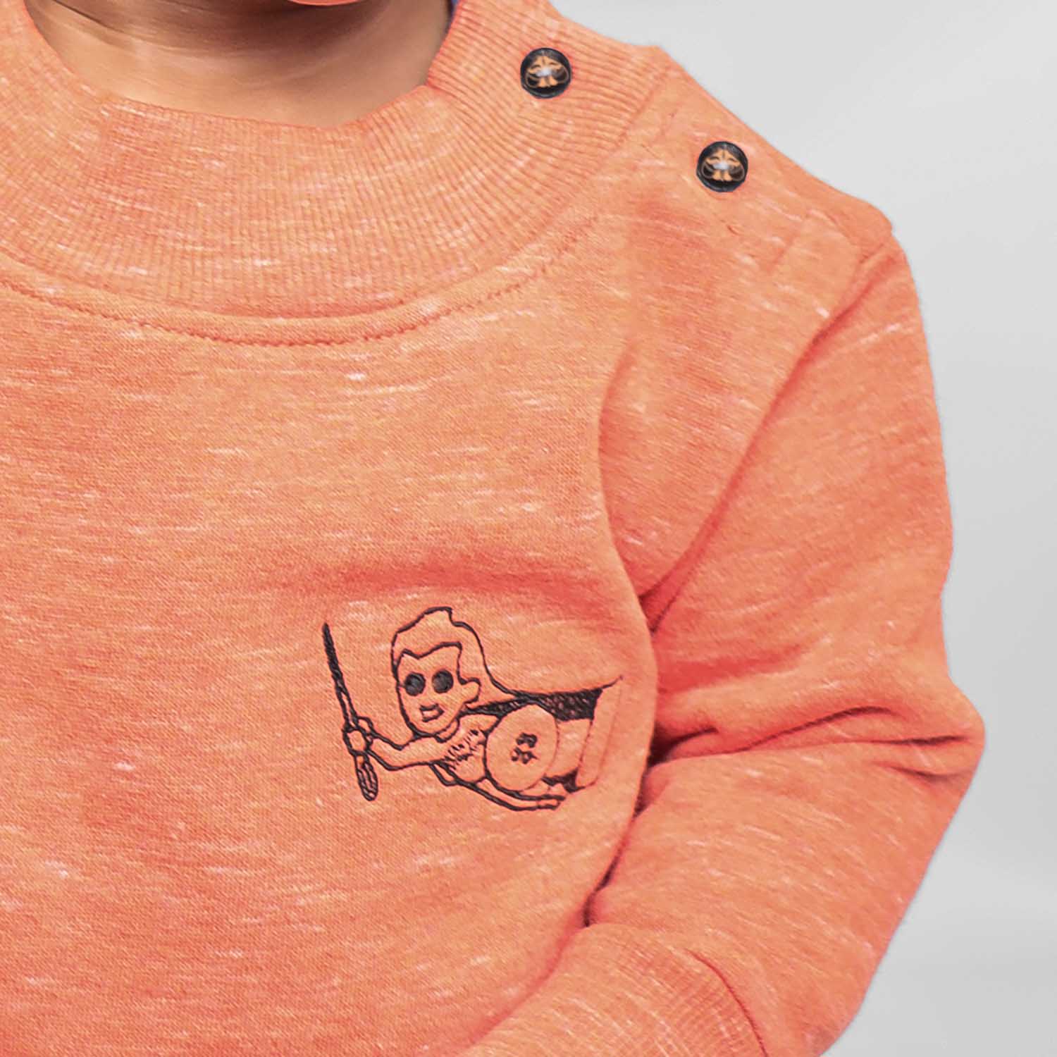 Orange Baby Sweatshirt – view 3 – Infantium Victoria