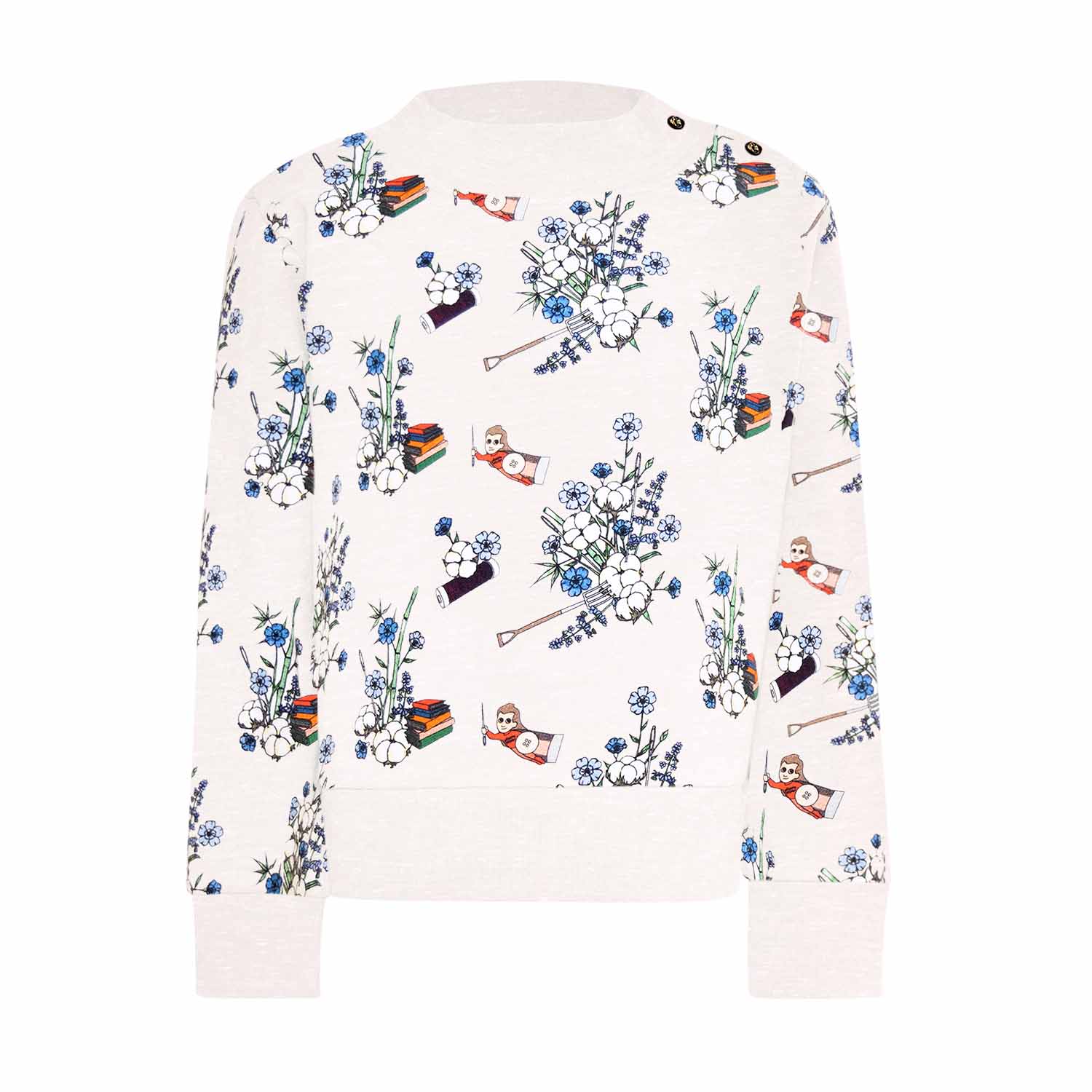 White Floral Kids Sweatshirt – Infantium Victoria