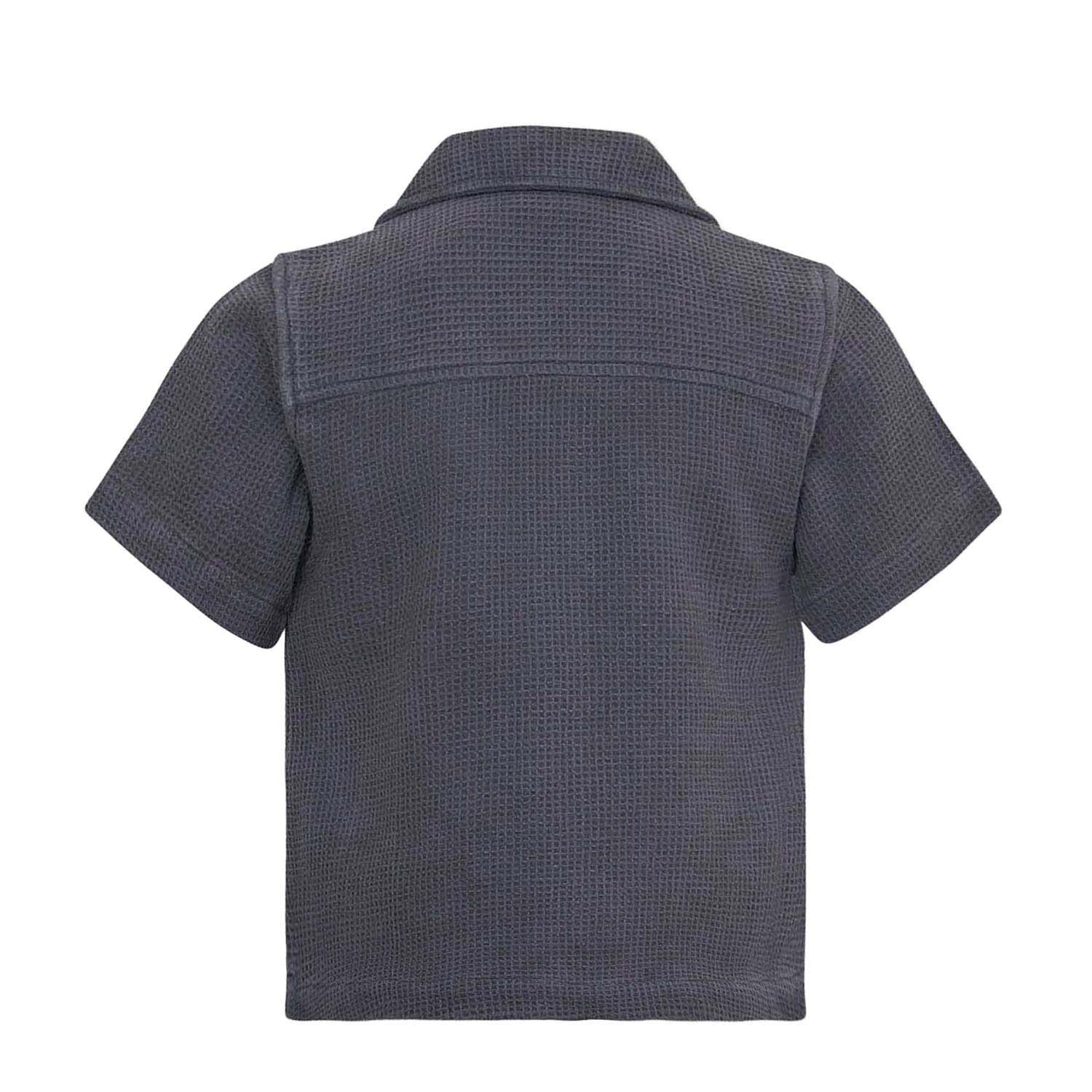 Grey Boys and Girls Button Up Shirt – view 5 – Infantium Victoria