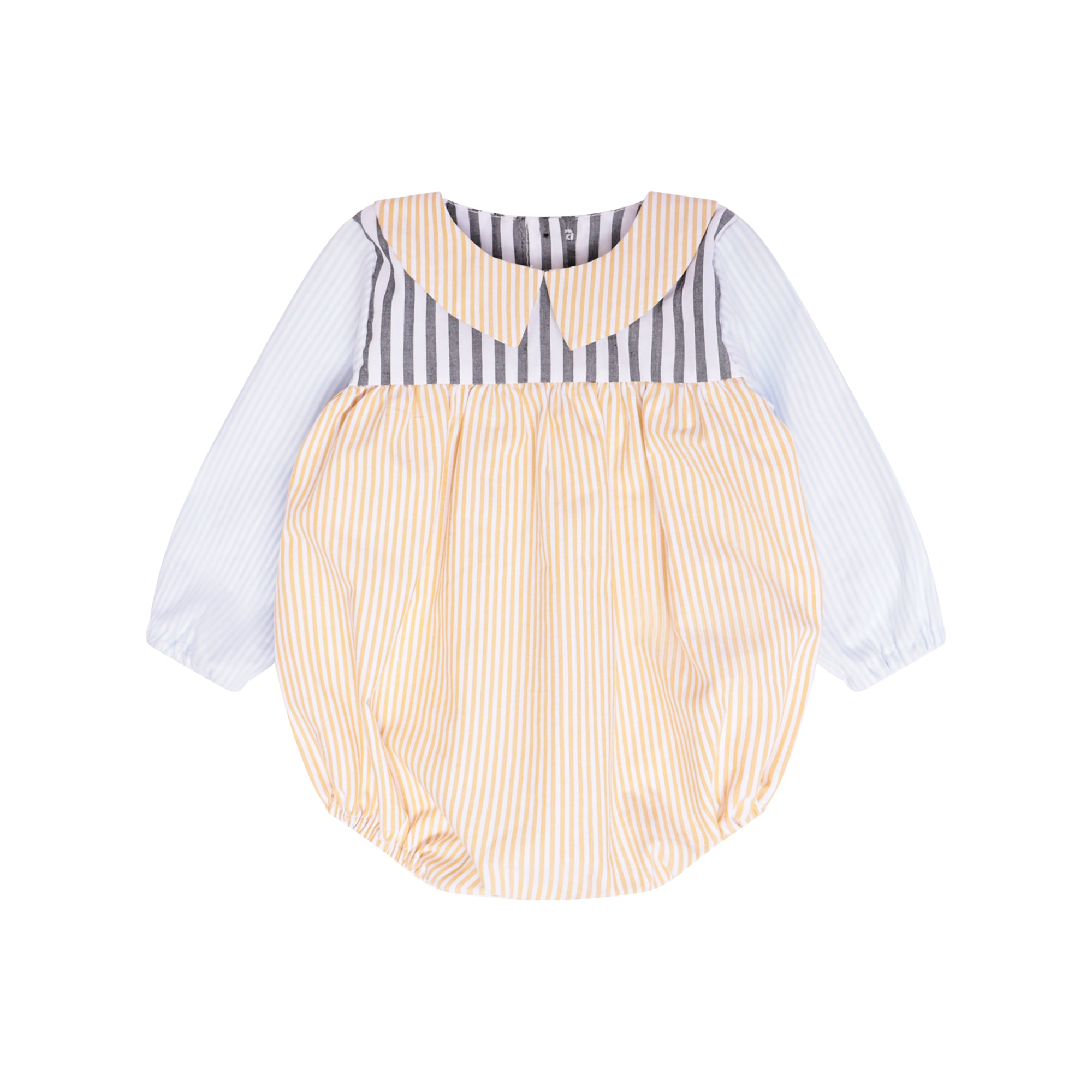 Yellow/Blue Stripes Baby Boy Rompers – Infantium Victoria