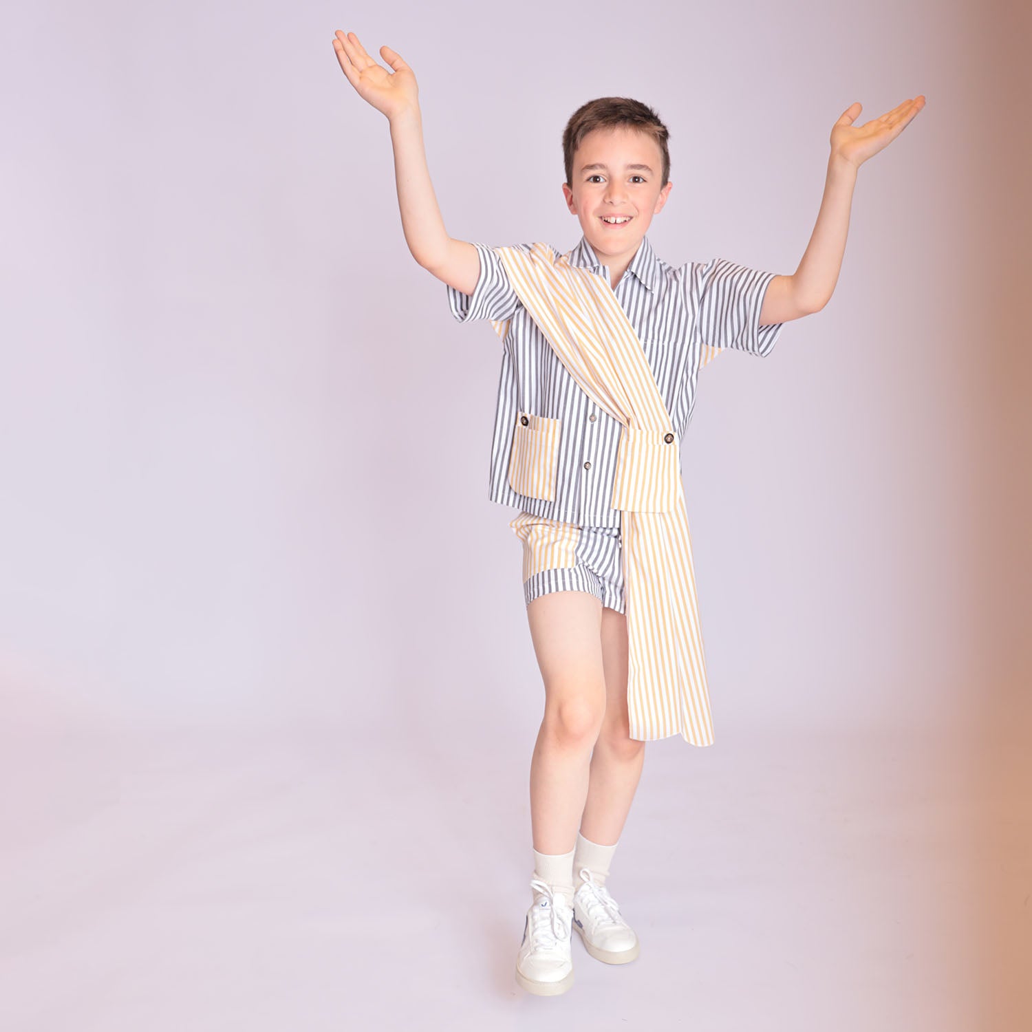 Zero Waste Striped Shirts for Boys and Girls – view 2 – Infantium Victoria