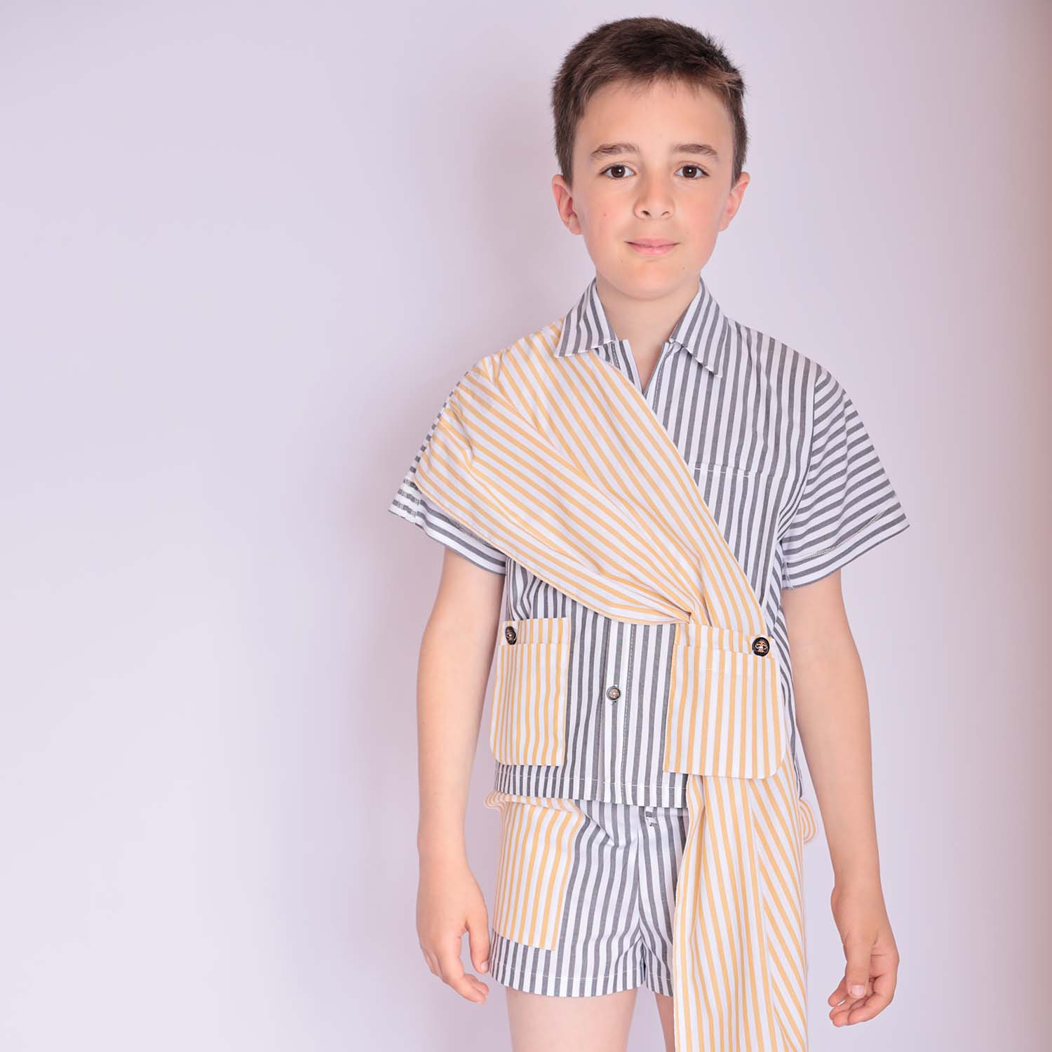 Zero Waste Striped Shirts for Boys and Girls – view 3 – Infantium Victoria