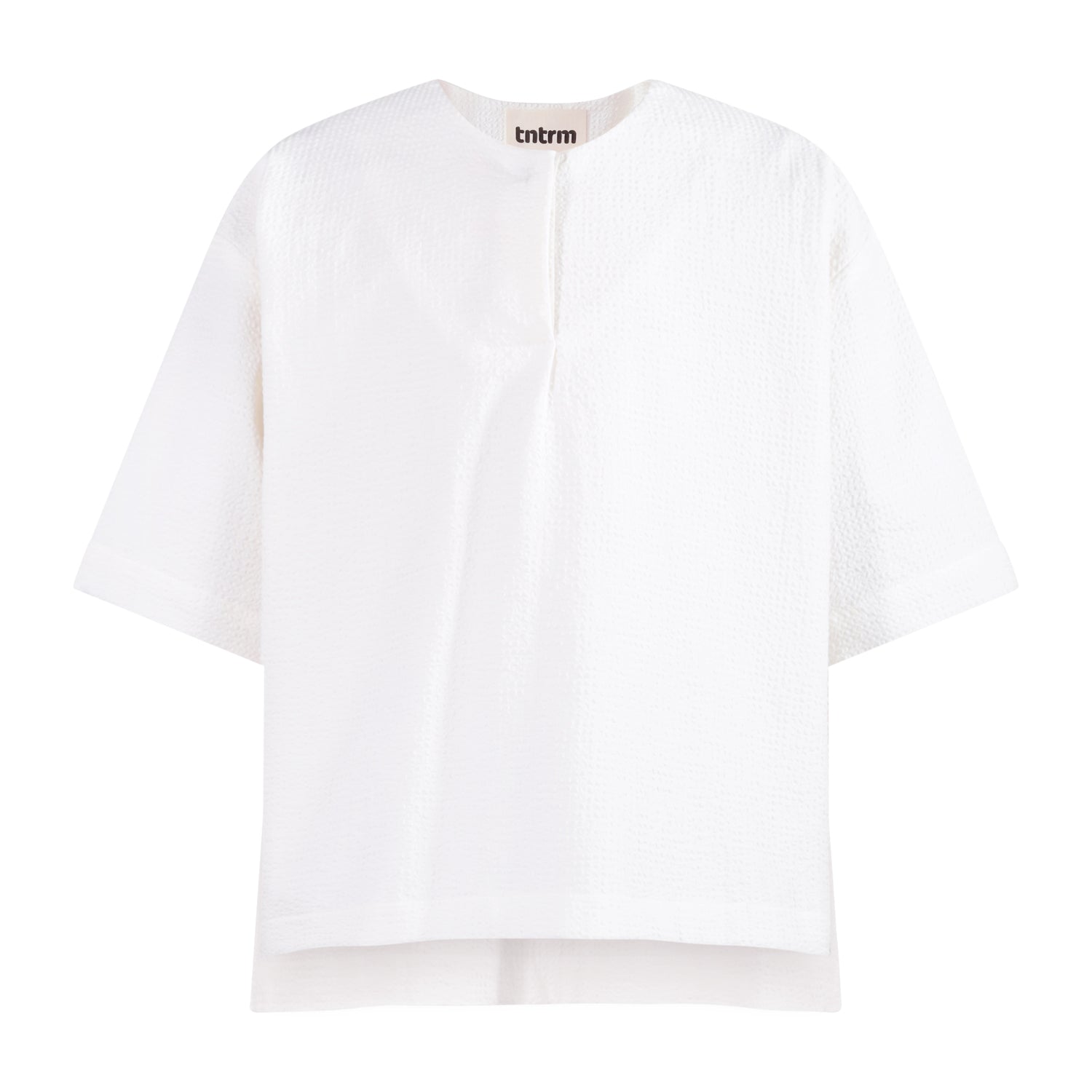 The Woven T-Shirt — White Seersucker – Infantium Victoria