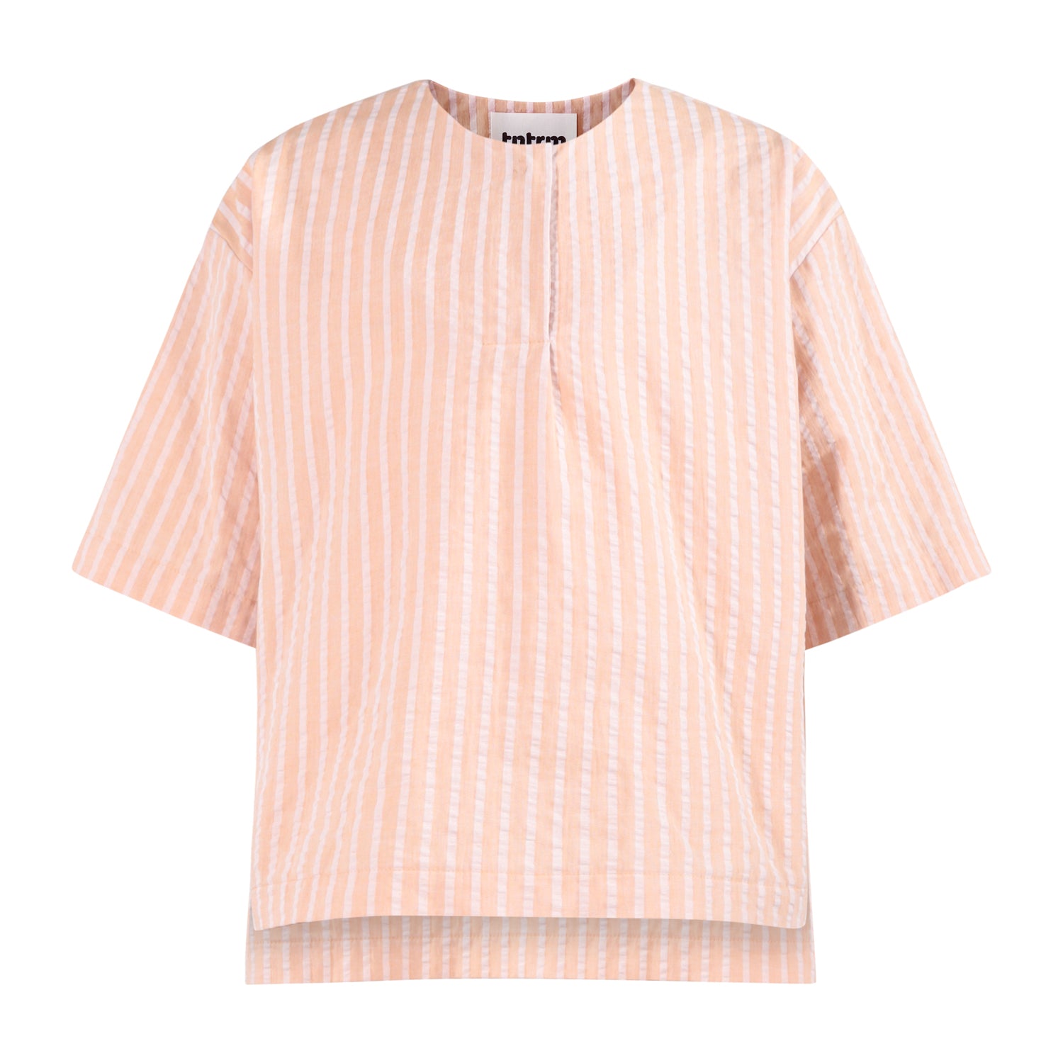 The Woven T-Shirt — Orange Hazelnut Seersucker – Infantium Victoria