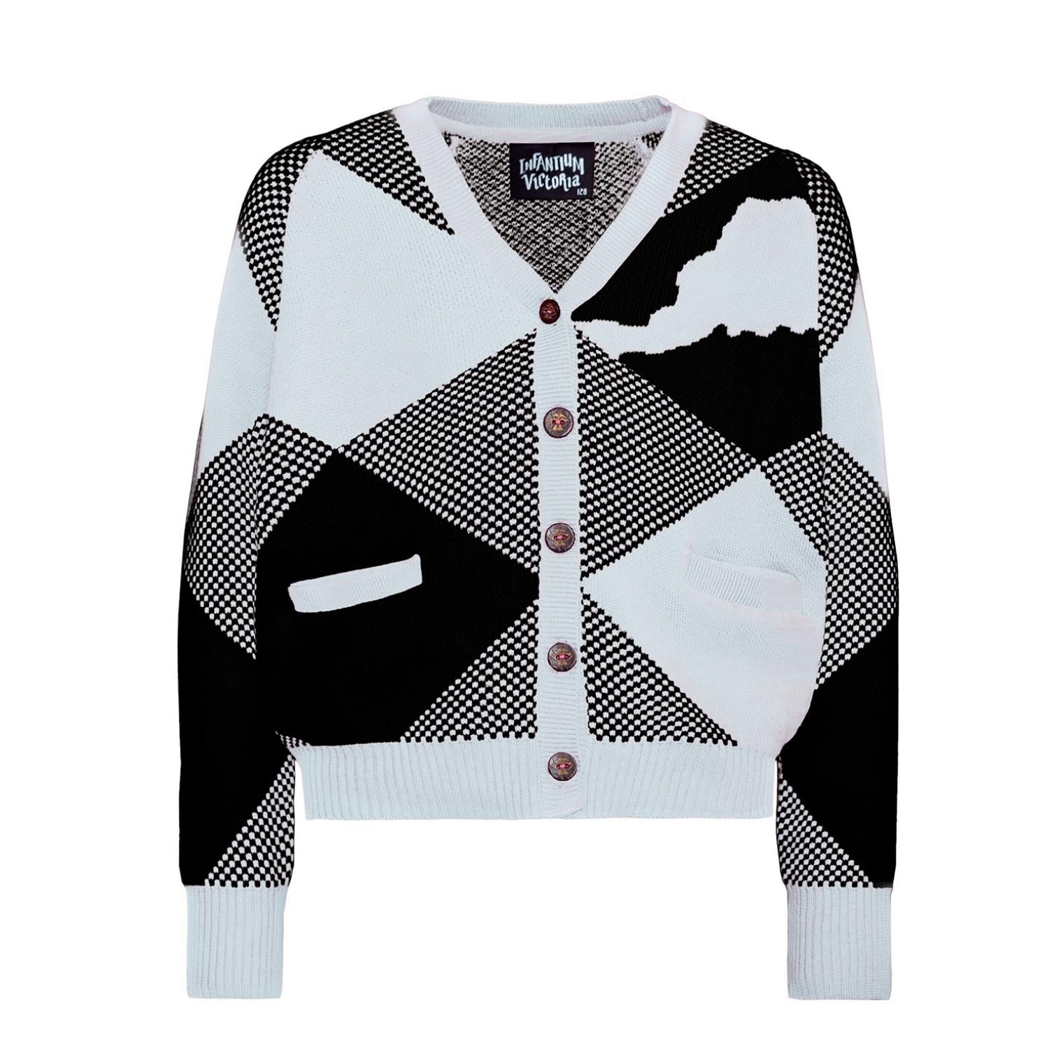 Kids Cardigan in Baby Blue Pink and Black – Infantium Victoria