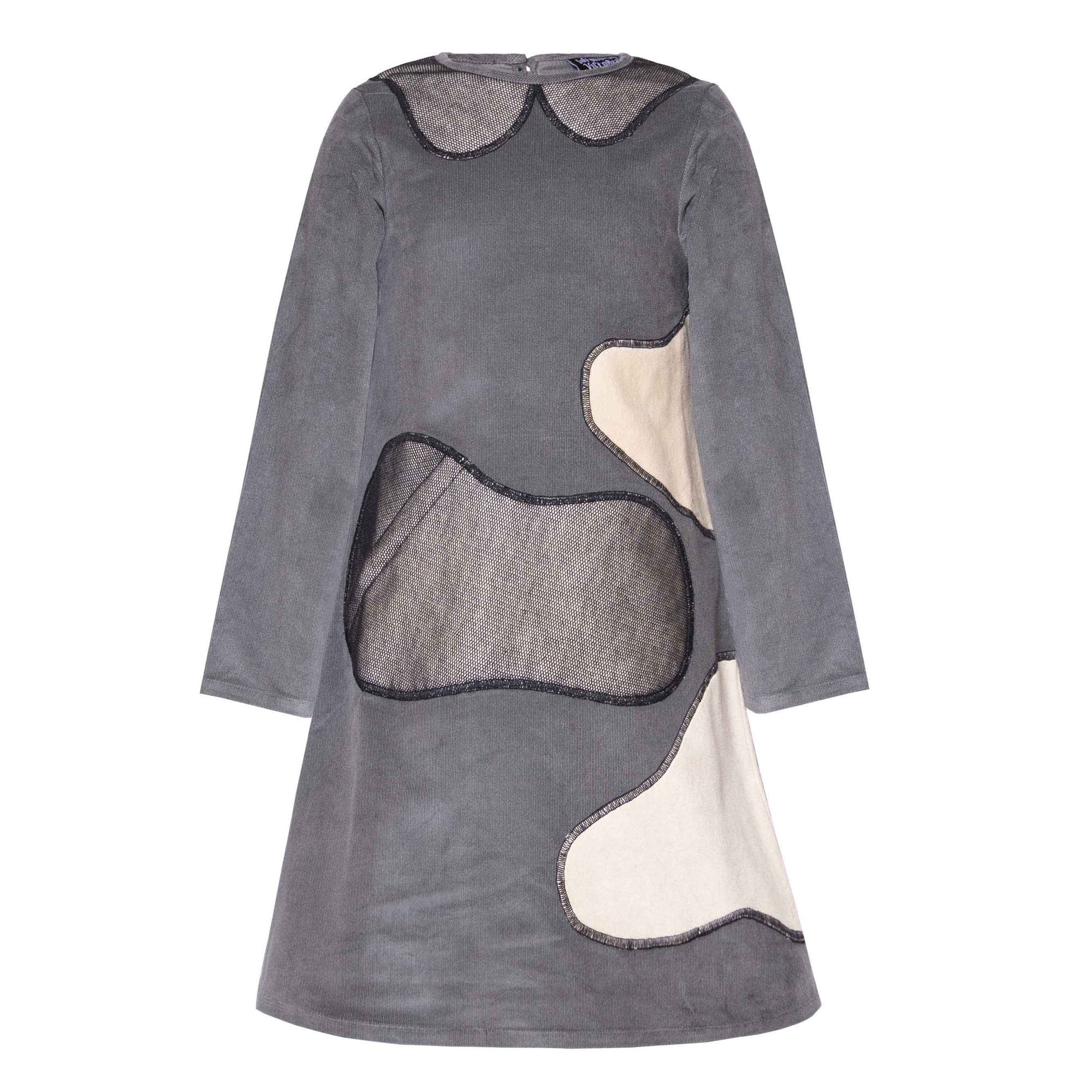 Kids Grey Velvet A-line Dress – Infantium Victoria