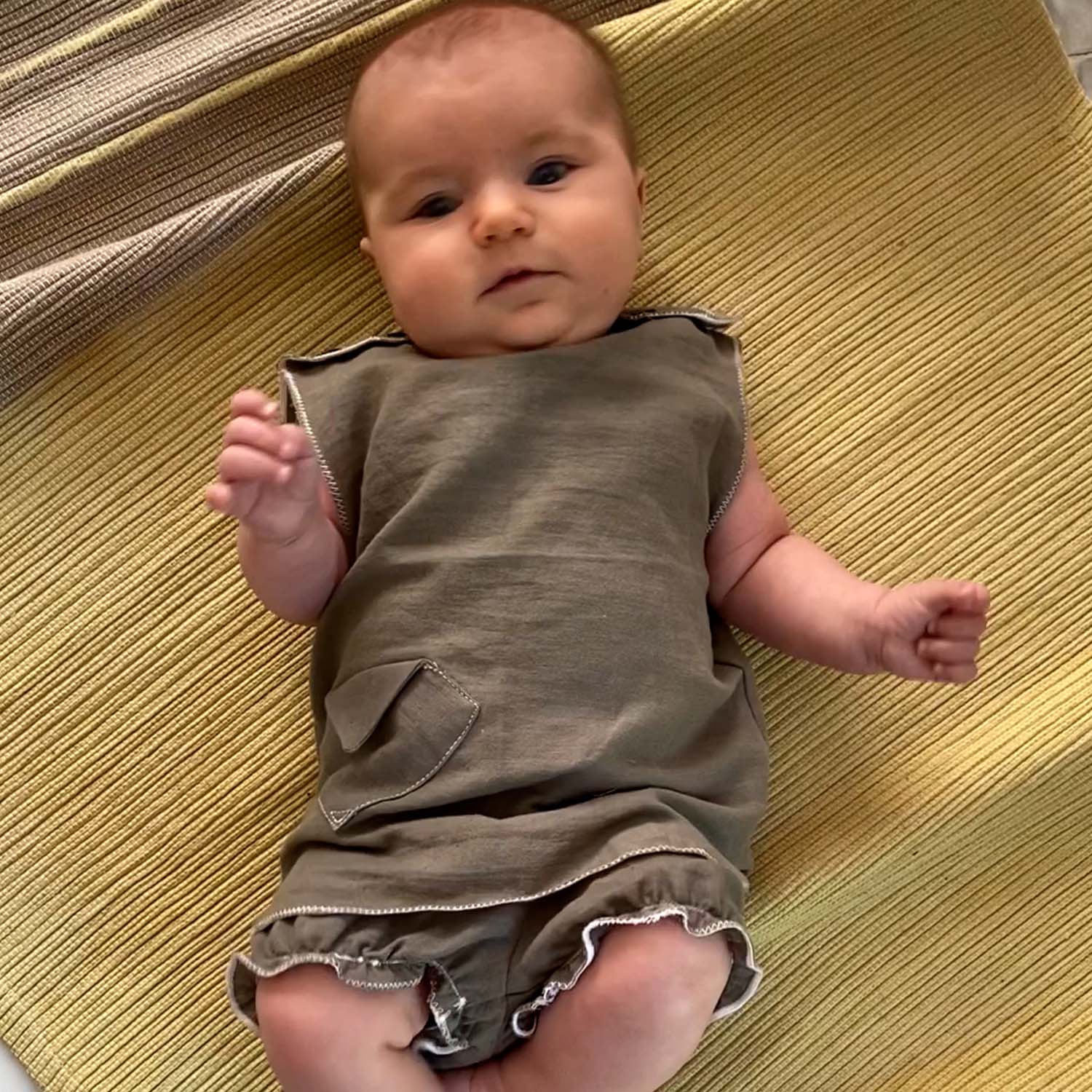 Khaki Vegan Cashmere Weganool Baby Bloomers – view 2 – Infantium Victoria