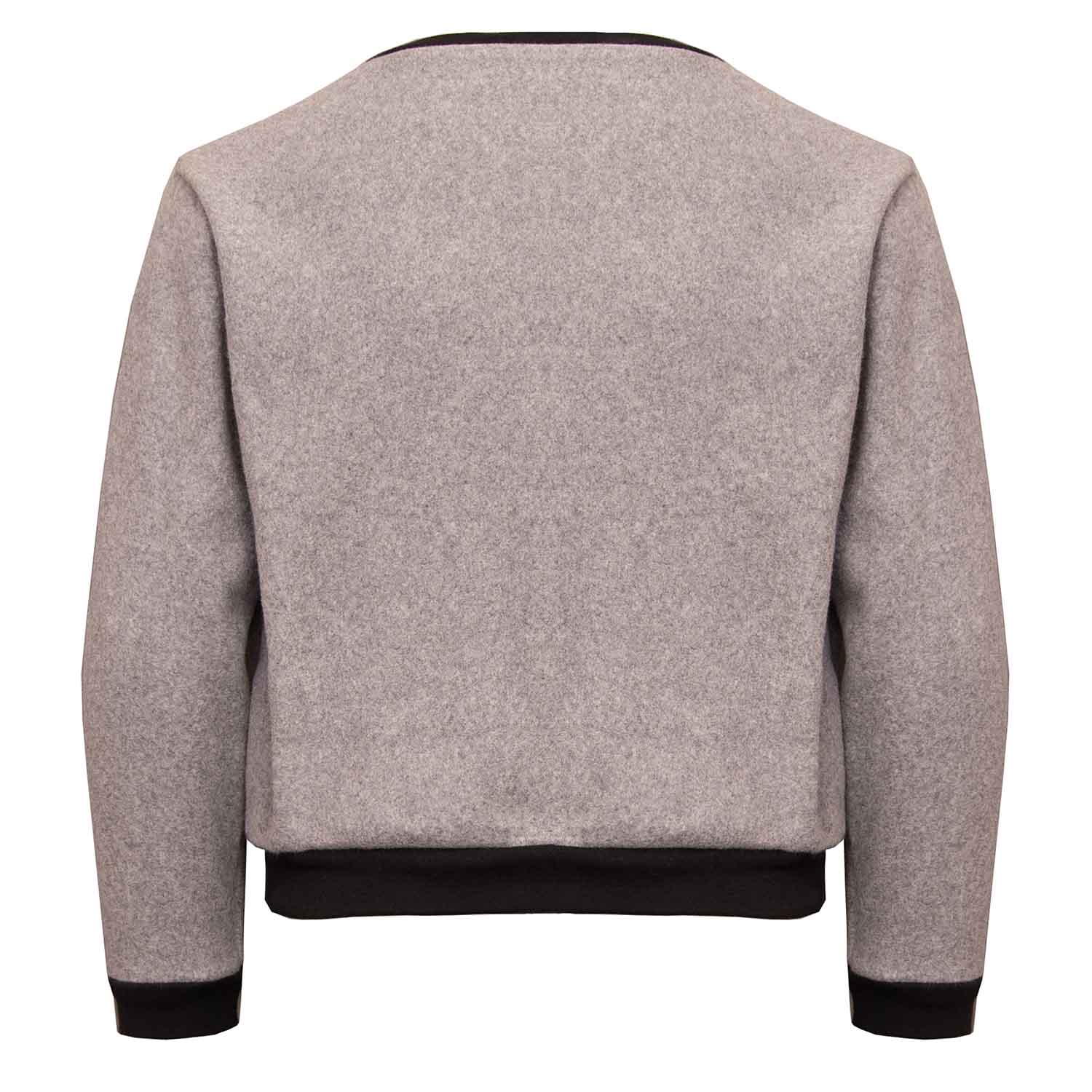 Grey Fleece Sweatshirt with Unicorn Appliqué – view 3 – Infantium Victoria
