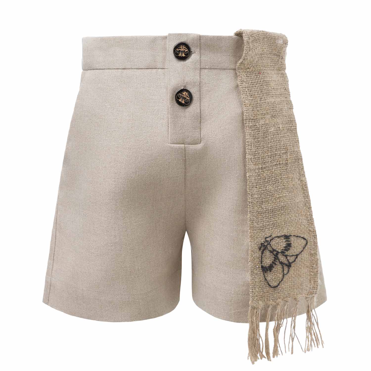 Kids' Linen Shorts with Hemp Sash – Infantium Victoria