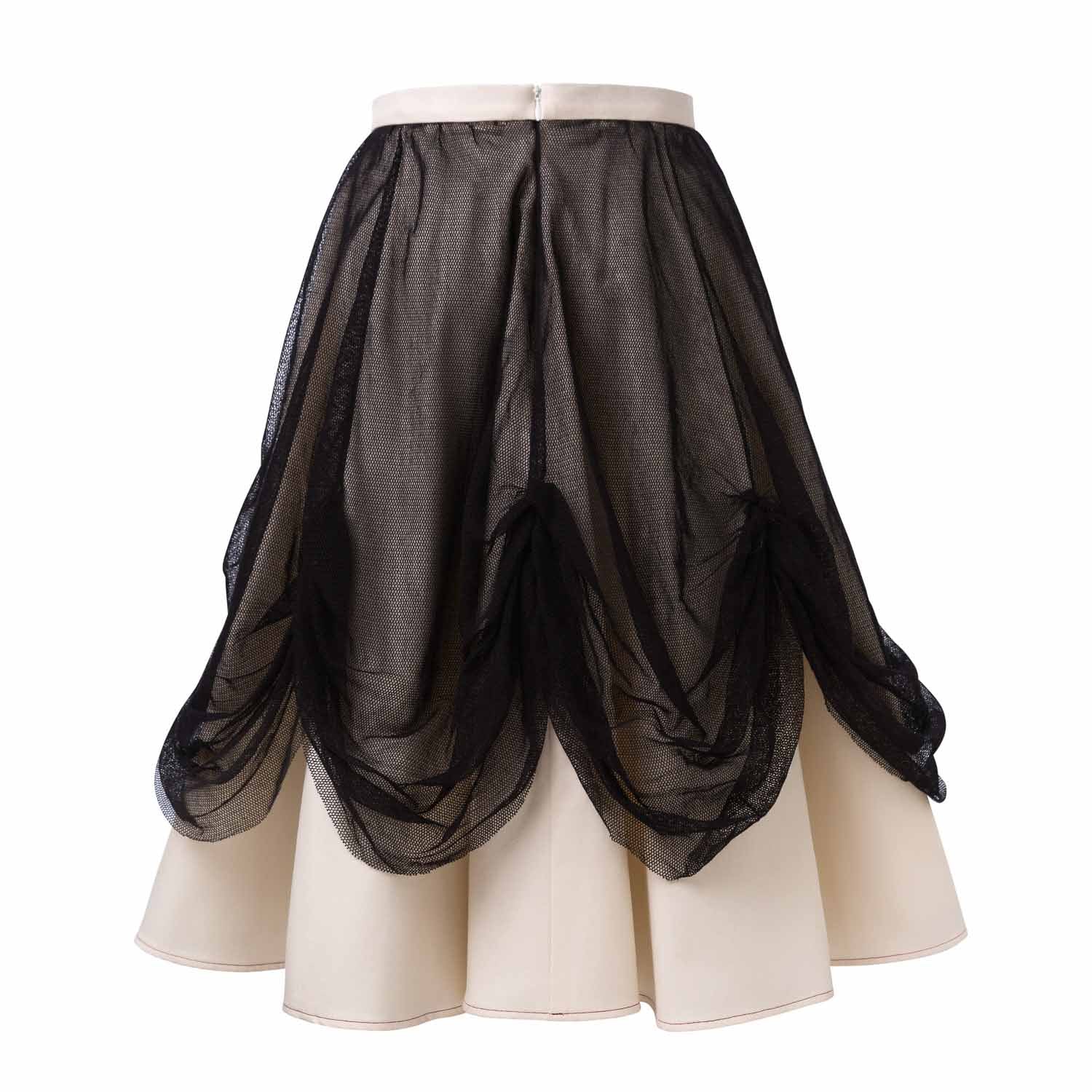 Off-white Maxi Skirt with Tulle – view 3 – Infantium Victoria