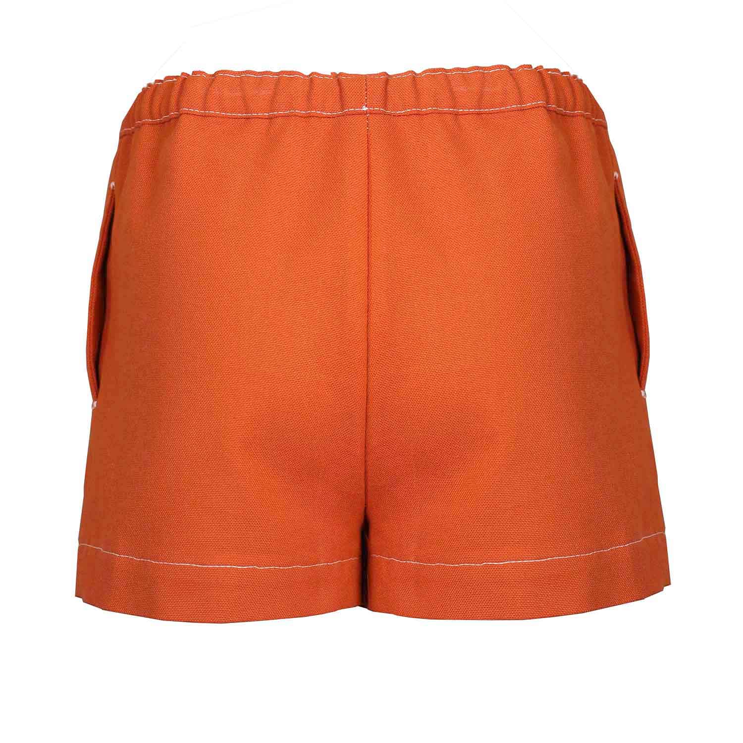 Terracotta Canvas Mini Shorts for Kids – view 3 – Infantium Victoria