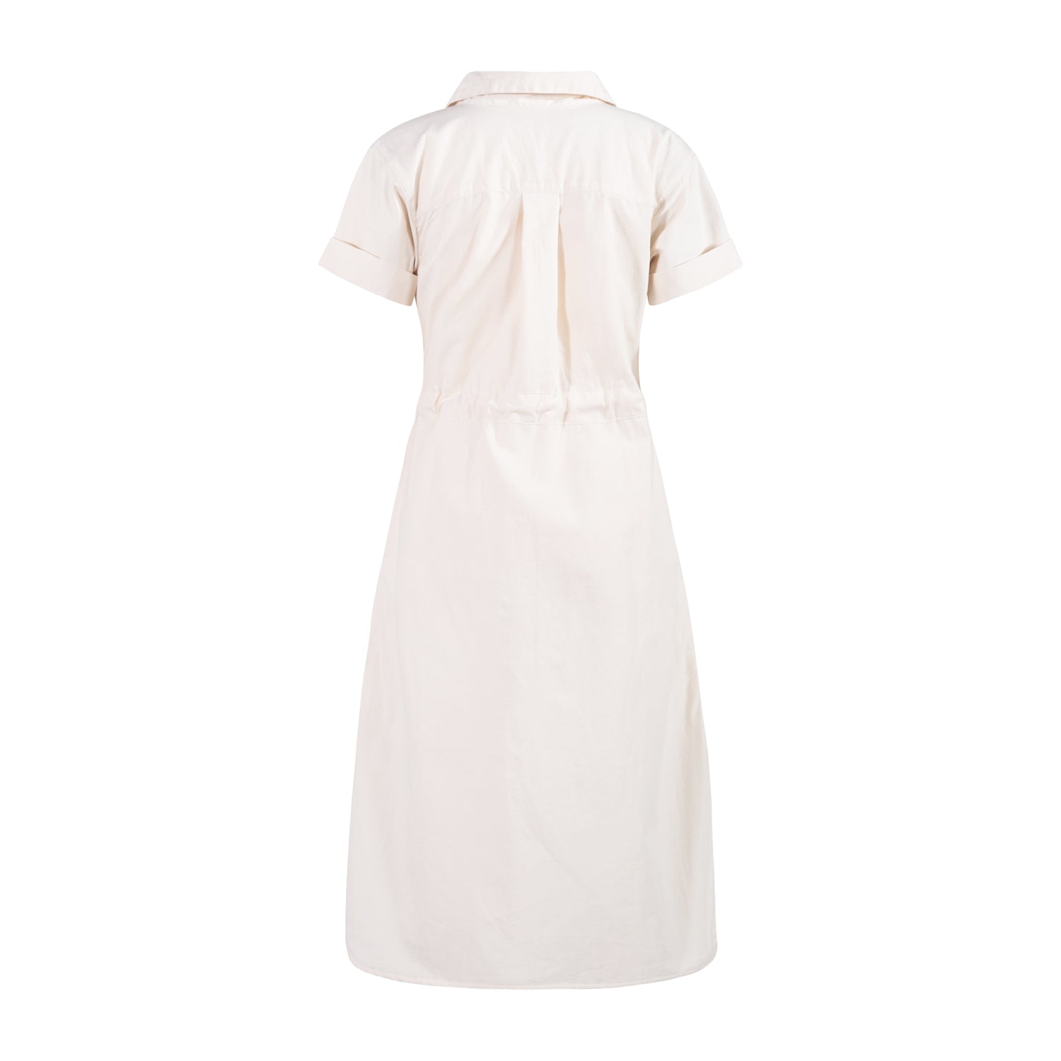 The Safari Dress — Embroidered Off-White Poplin – view 2 – Infantium Victoria