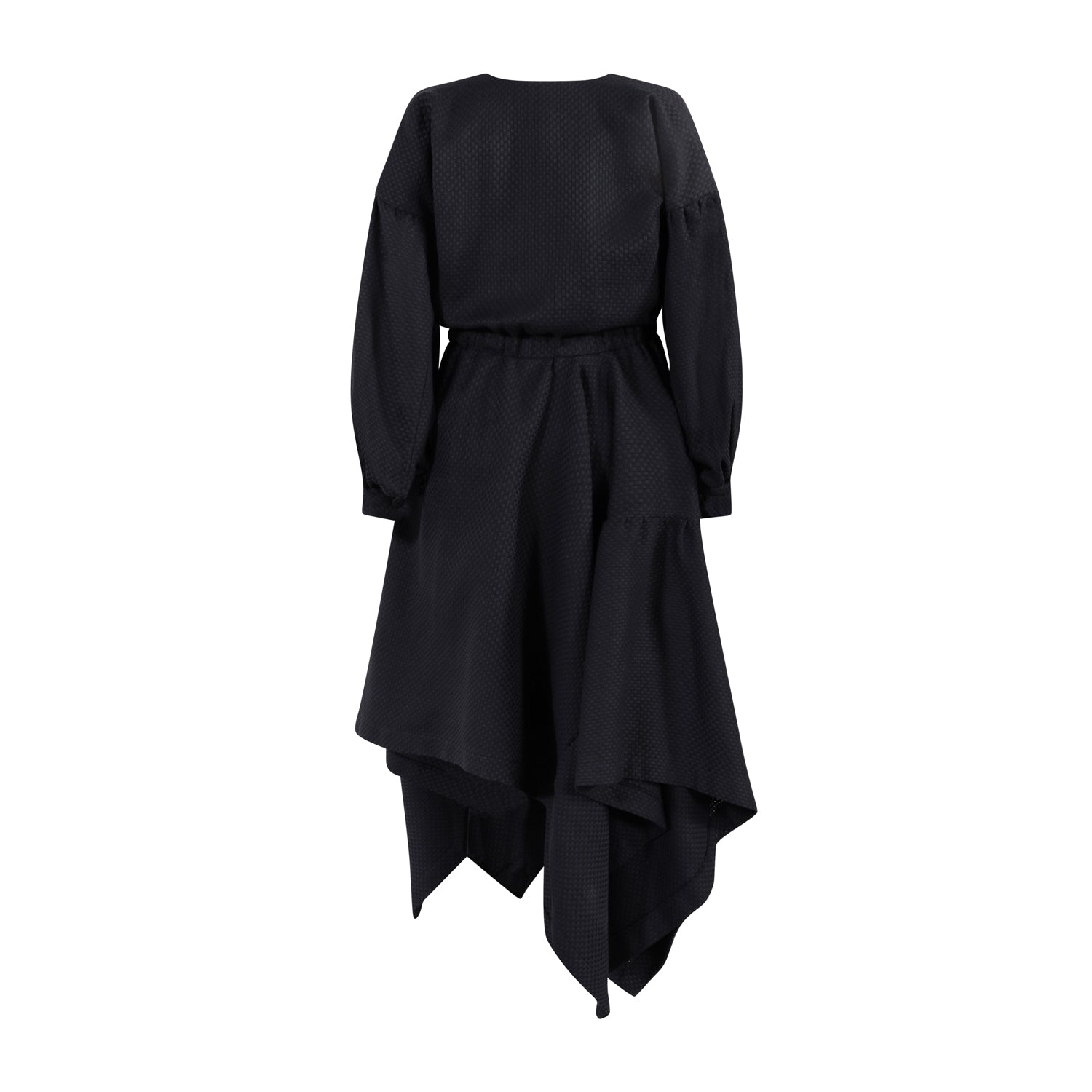 The Drama Dress — Black Biostructure – view 2 – Infantium Victoria