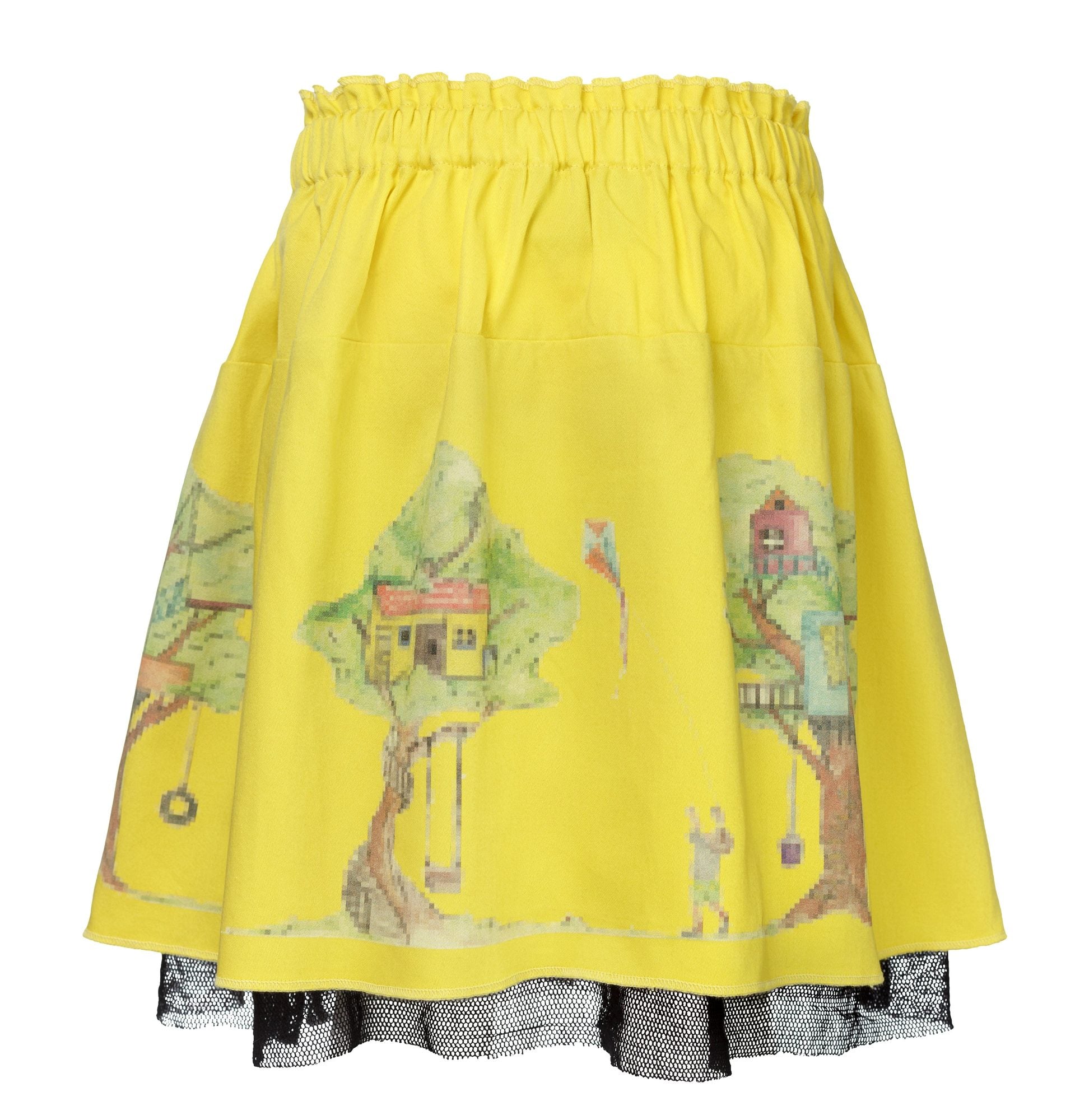 Yellow Skirt with Treehouse Print – view 3 – Infantium Victoria
