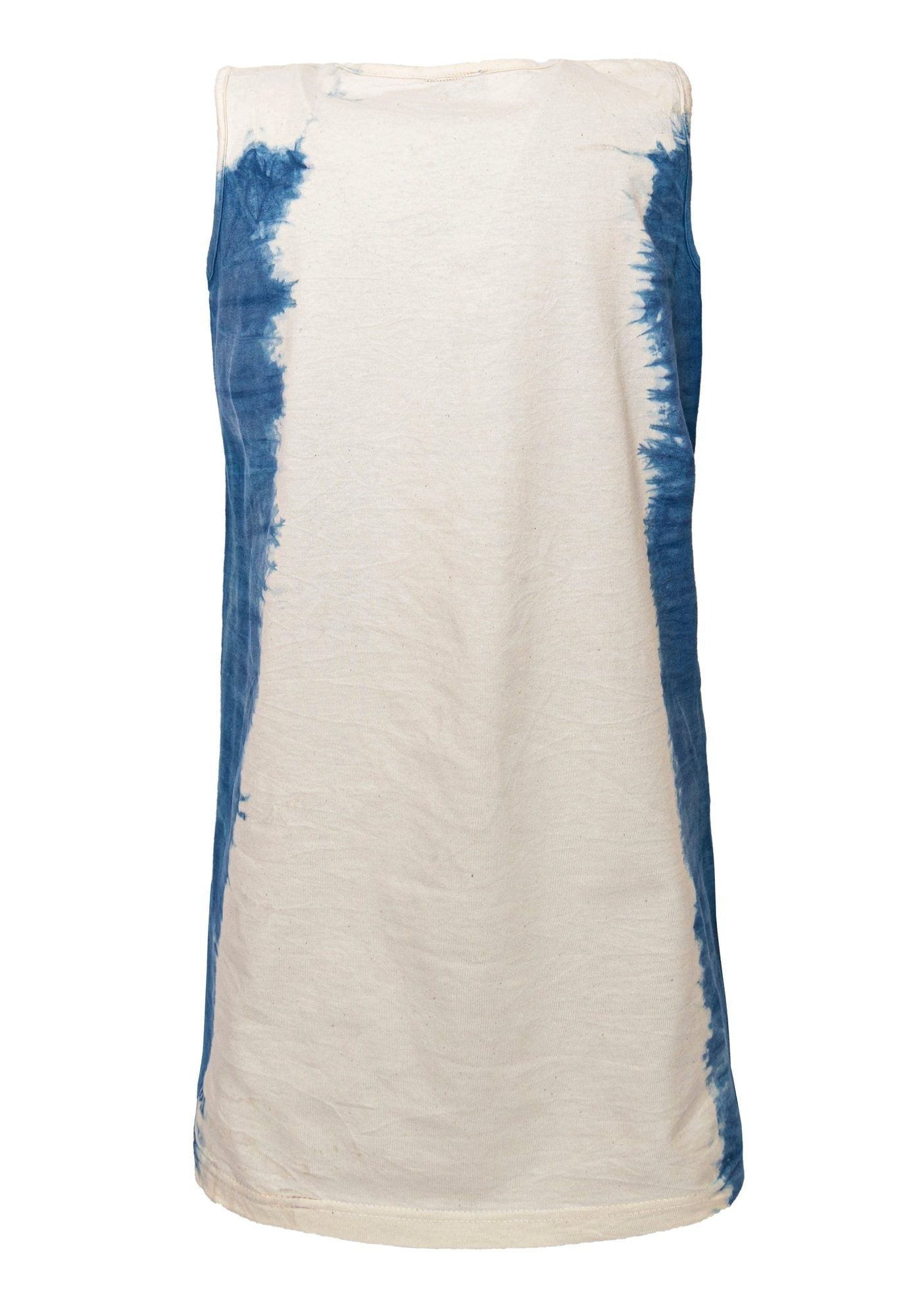 Artisanal T-Shirt Dress Naturally Dyed Indigo with Hand Block Print – view 6 – Infantium Victoria