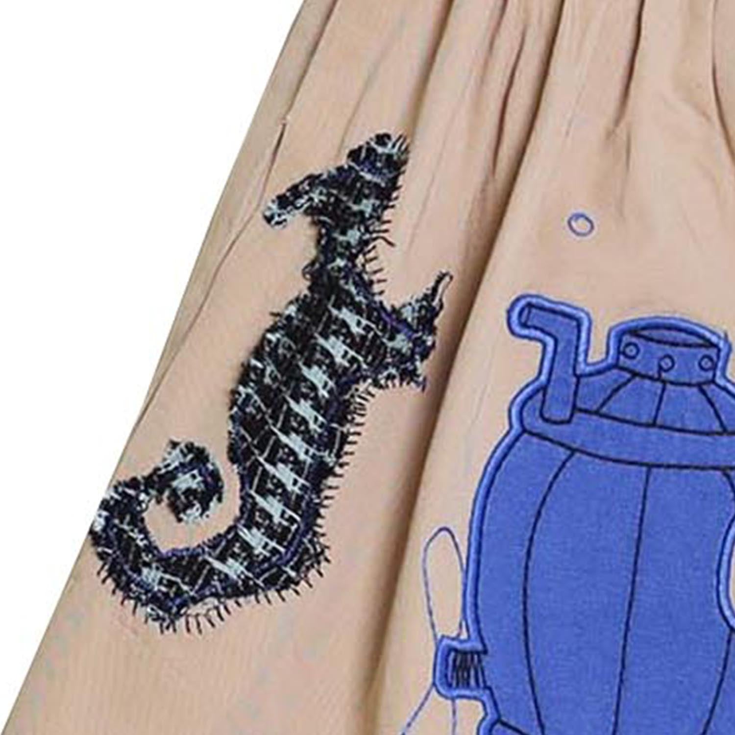 MAGIC MENDING PRELOVED Beige Cotton Skirt with Submarine, 4 years – view 3 – Infantium Victoria