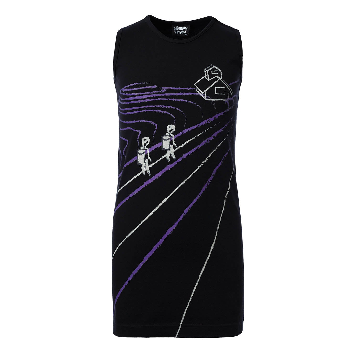 Black T-Shirt Dress with Rice Paddy – Infantium Victoria
