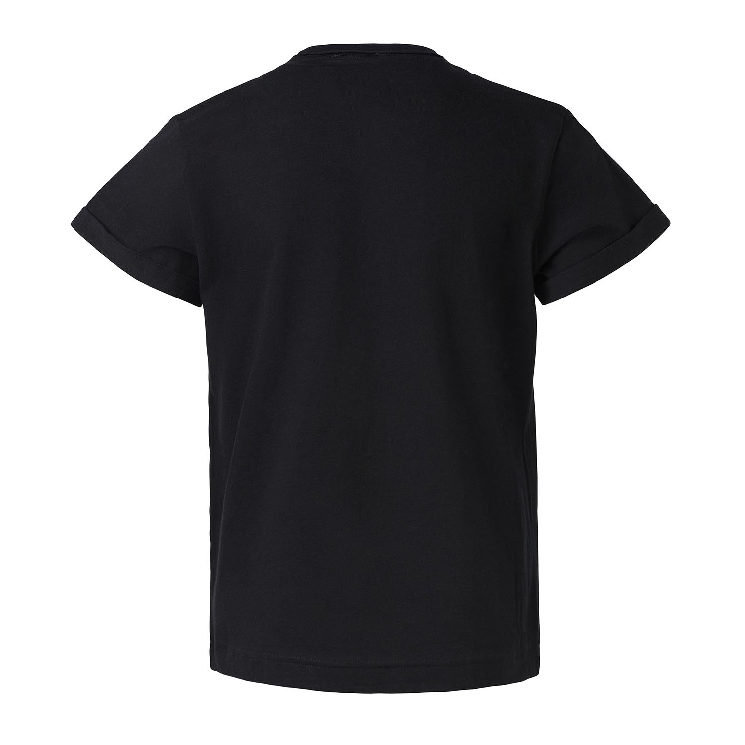 Kids Black T-Shirt with Panda Application – view 4 – Infantium Victoria