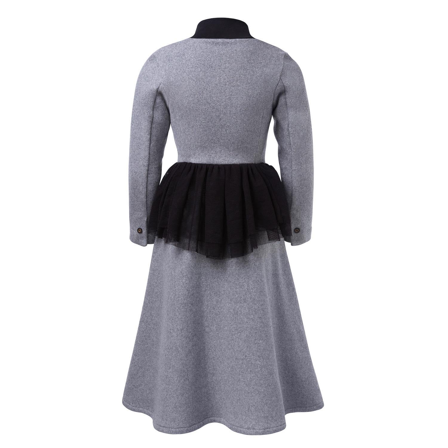 Grey Fleece Bustle Dress – view 3 – Infantium Victoria