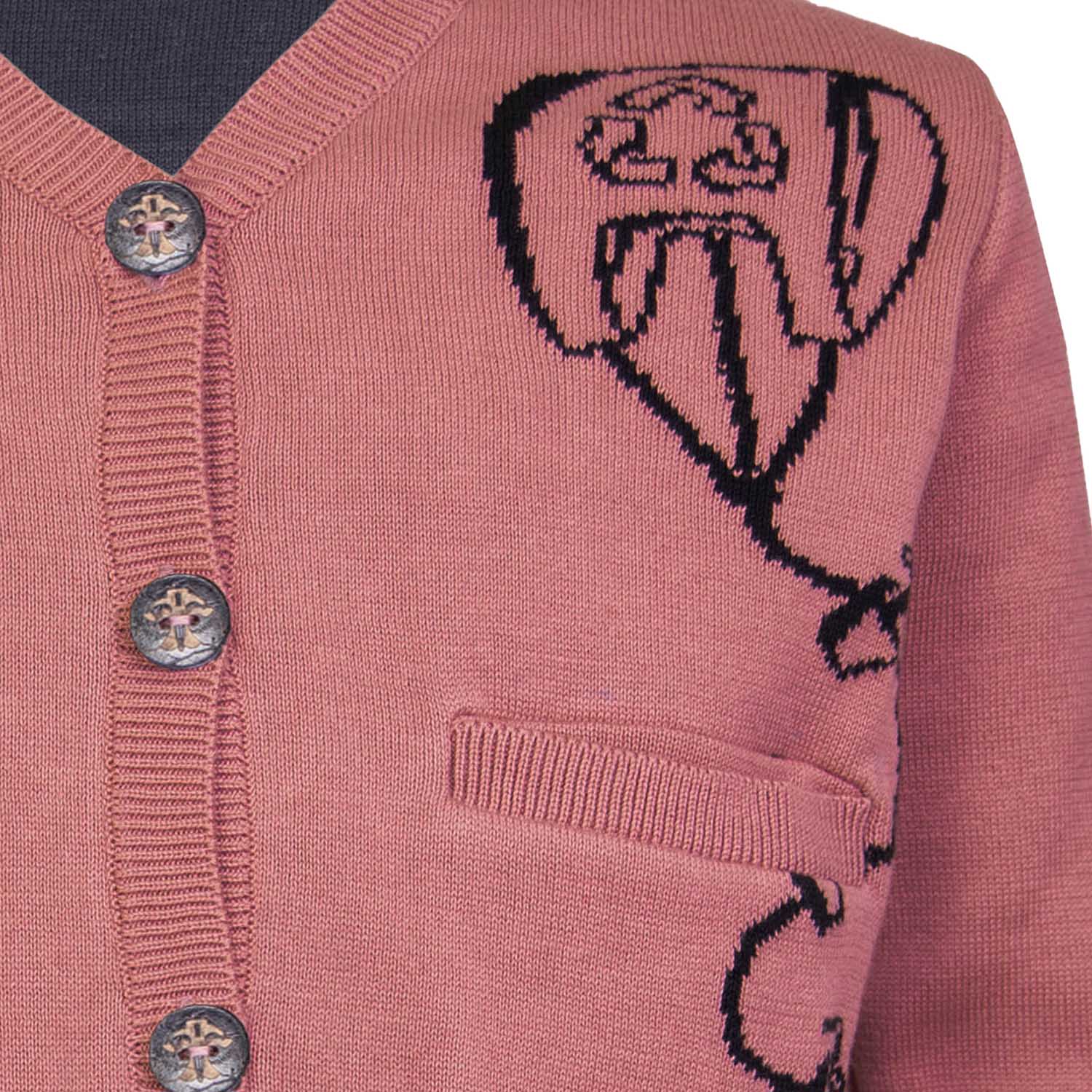 Pink Cardigan for Boys and Girls With Kite – view 3 – Infantium Victoria