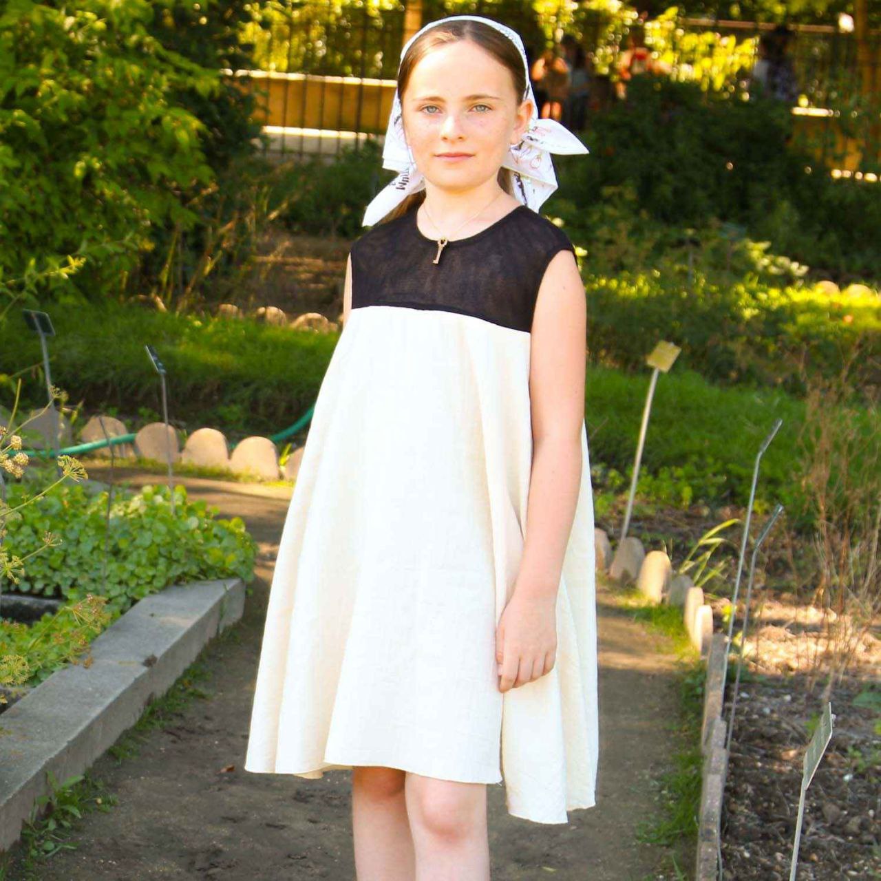 White Baby Doll Dress for Girls – view 4 – Infantium Victoria